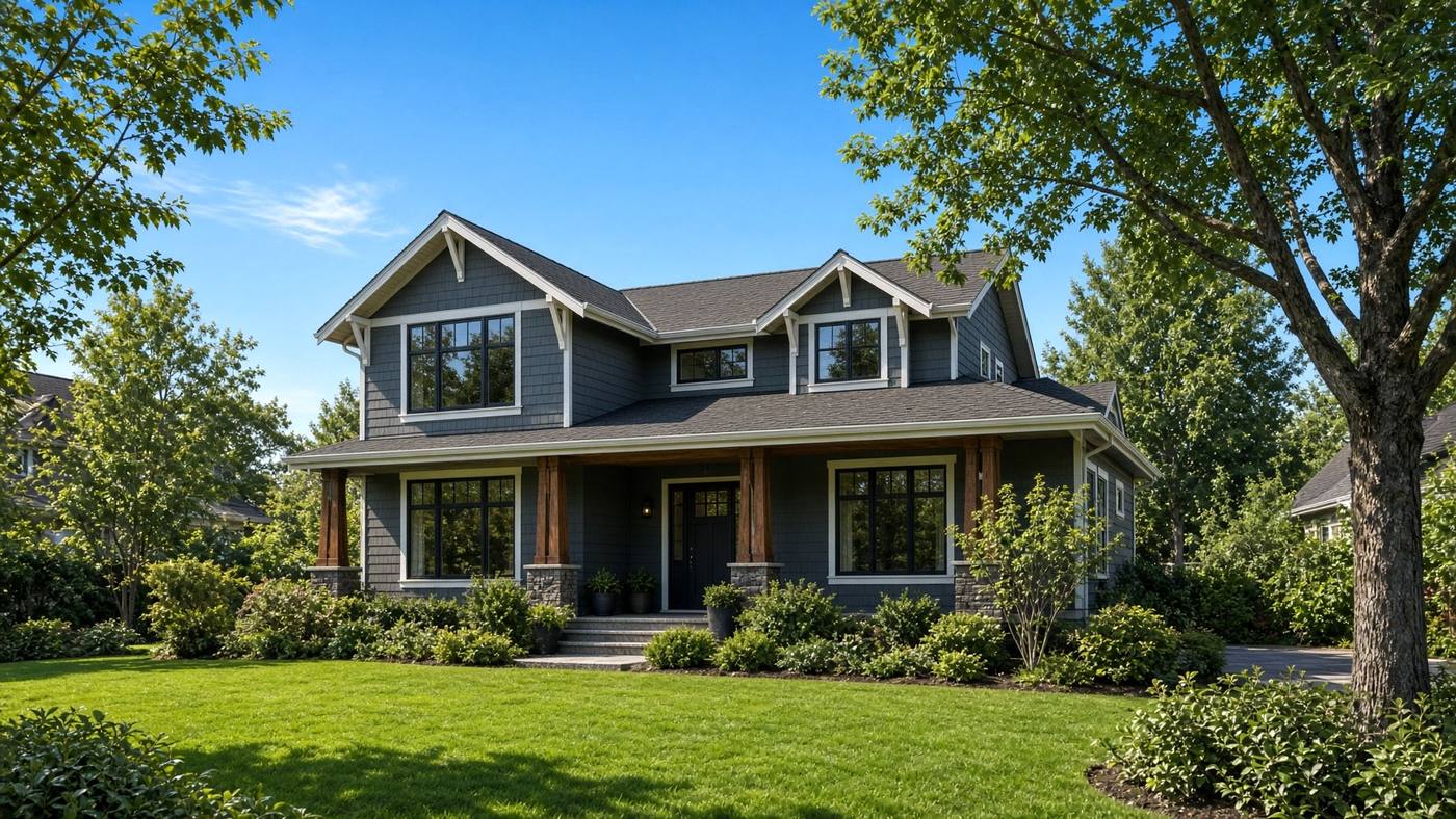 Sunny residential house